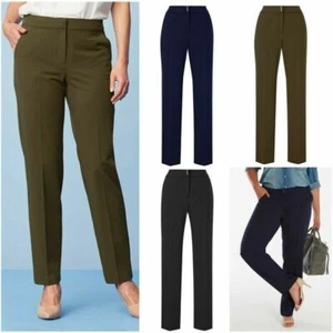 Magisculpt Ladies Formal Stretch Tapered Leg Tailored Control Zip Trousers Size - Picture 1 of 14