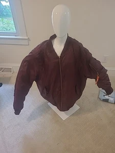 Phat Farm Wende Bomberjacke Burgund/Orange Herren Größe 4XL Windbreaker - Bild 1 von 8