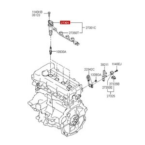 273012B100 2012-15 For Hyundai Veloster KIA Rio 1.6L 4pcs OEM NGK Ignition Coil - Picture 1 of 5