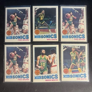 1977-78 Topps NBA (6) Karten Lot Seattle SuperSonics NM kostenloser Versand - Bild 1 von 5