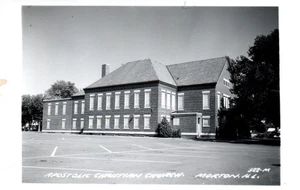 IL MORTON Illinois  APOSTOLIC CHRISTIAN CHURCH    REAL PHOTO 1960s postcard RPPC - Picture 1 of 2