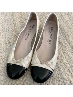 Zapatos de salón PAUL MAYER para mujer marfil Titou puntera tacón bloque sin cordones de cuero 7 B Foto 1 de 4