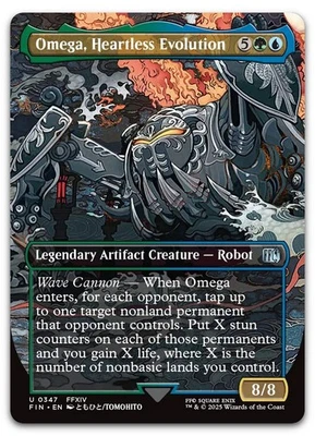 Omega, Heartless Evolution (Borderless) #347 (NM) Final Fantasy FIN Magic MTG - Image 1 of 2