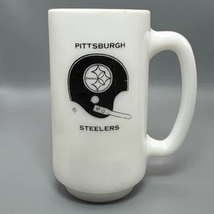 Rare Vintage 1970’s Pittsburgh Steelers Milk Glass Mug Beer Stein Football NFL - Picture 1 of 6