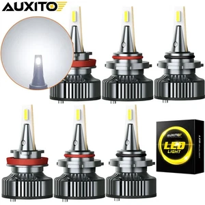 6x AUXITO H11 9005 9006 Combo LED Headlight Lamp High Low Beam 6000K White EXD - Picture 1 of 11