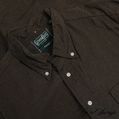 Gitman Bros. Vintage Made in USA Forest Green Speckled Brushed Flannel Shirt L  - Image 1 of 4