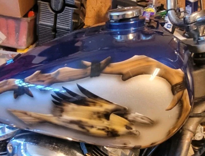 11-23 Kawasaki Vulcan Vaquero VN 1700 GAS FUEL TANK GREEN 51087-5194 - Image 1 of 4