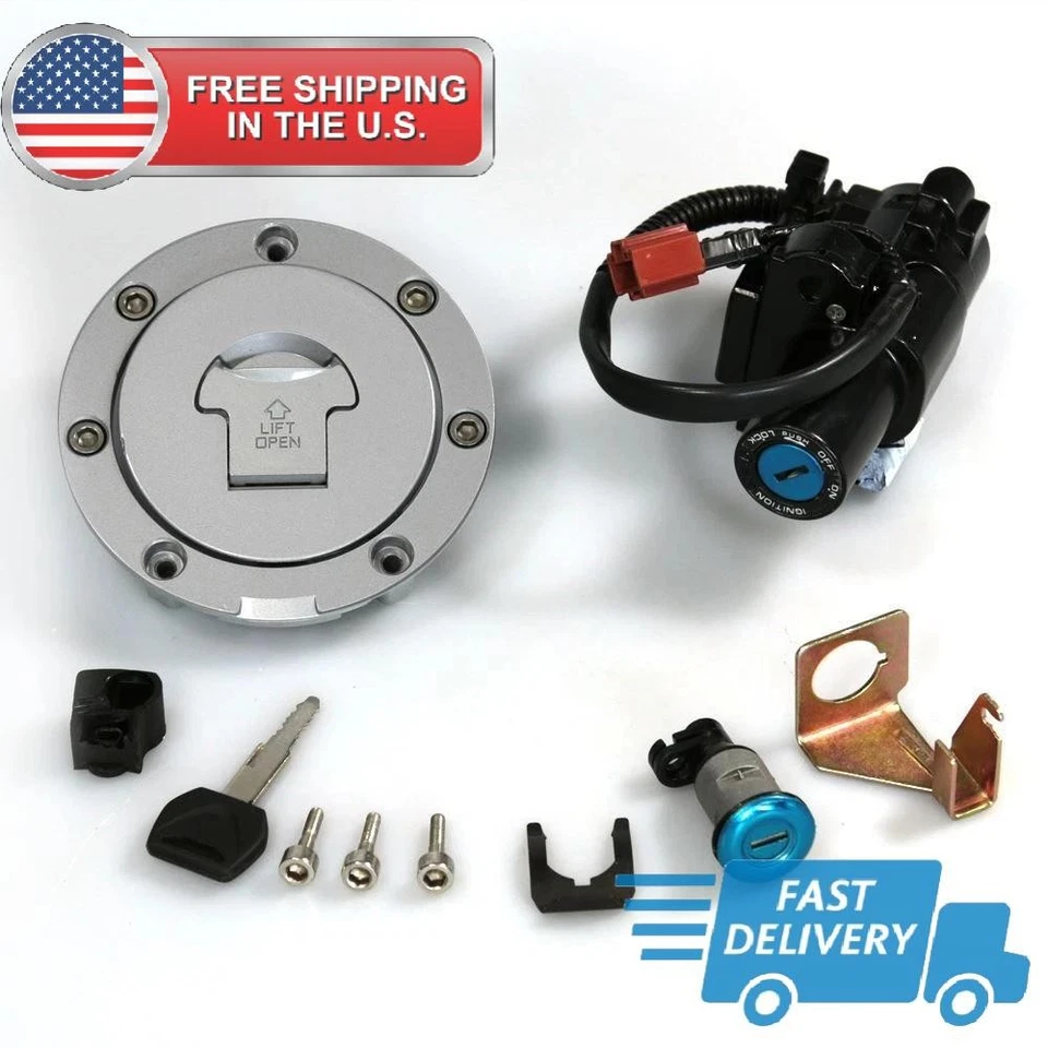 Juego de llaves de bloqueo de asiento con tapa de combustible interruptor de encendido para Honda CB600F Hornet 2007-2013 Foto 1 de 4