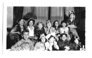 Vintage Vernacular Snapshot Costumed Children Theatre Party - Picture 1 of 1