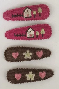 Gymboree Niñas Tirolesa Señuelo Pinzas para el Cabello Correas Bordadas Tela de Casa - Imagen 1 de 2