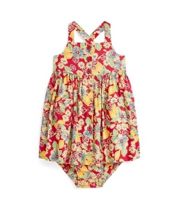 Polo Ralph Lauren Kids Lemon-floral Slub Cotton Dress & Bloomer (Infant) - Picture 1 of 3
