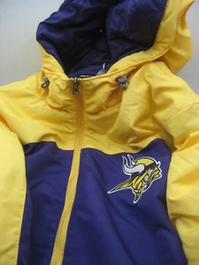 Nueva chaqueta con capucha y cremallera completa amarilla/púrpura para ropa del equipo de la NFL - Imagen 1 de 5