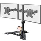 MOUNT PRO Dual Monitor Stand - Free Standing Full Motion Monitor Desk Mount F...