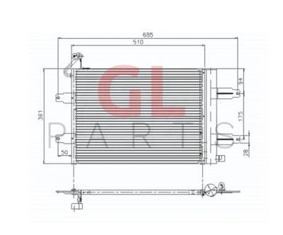 空冷器空调散热器调节适用于座椅 IBIZA 6L 2002 - 2006 6Q0820411 — 第 1/4 张图片