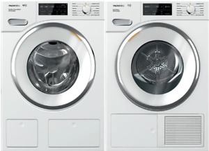 Miele Lotus White Front Load Smart Washer & Dryer Set - TWI180WP & WWH860WCS