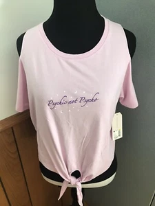 Seltenes Adam Levine Pink Cold Shoulder Crop Top "Psychic Not Psycho" XL - Bild 1 von 6