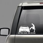 Funny White No Free Rides Gas Or *** Car Window Decal Sticker Auto Accessories