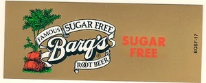 Barq's Root Beer, Sugar Free, Vending Machine Insert, 1 7/8" x 4 5/8" - Picture 1 of 1