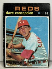 1971 Topps Dave Concepcion Rookie Card #14 Cincinnati Reds VG-EX