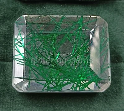Green Rutilated Quartz 164.95 Ct Emerald Cut IGL Transparent Loose Gemstone 5JSI - Image 1 of 4