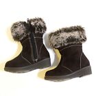 Gymboree Baby Girl's Winter Boots Size 4 Brown Faux Suede Fur