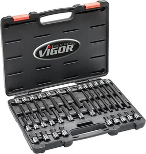 VIGOR Schraubendrehereinsatz Satz ∙ V6019 ∙ 3/8 Zoll (10 mm) Vierkant hohl ∙ ... - Bild 1 von 5