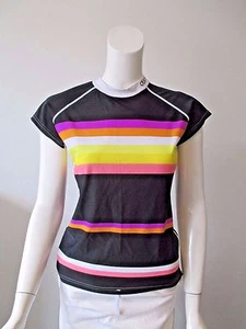 Girls Youth DAKINE Black Stripe Prints Rash Guard Beach Surf Swim Top L - Picture 1 of 7