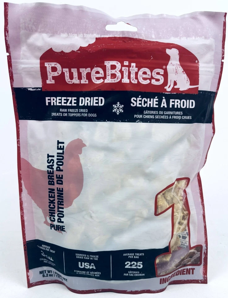 PureBites Freeze Dried Chicken Breast for Dogs 6.2 oz / 175g EXP. 05/26 - Image 1 of 2