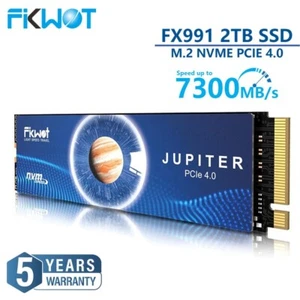 Fikwot 2TB M.2 NVMe SSD PCIe 4.0 For PS5 7300MB/s Internal Solid State Drive US - Picture 1 of 12