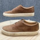 Nisolo Shoes Mens 9 Diego Everyday Sneakers Brown Leather Almond Toe Lace Up