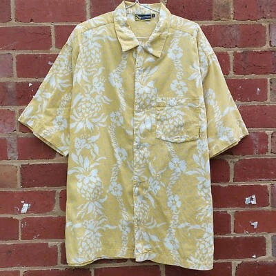 RARE Vintage 90s Y2K BILLABONG Button Up Hawaiian Surf Beach Casual Polo Shirt  - image 1 of 3
