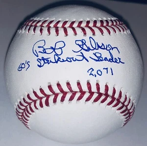 Bob Gibson signed “60's Strikeout Leader" Cardinals autographed MLB baseball JSA - Picture 1 of 3