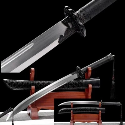 Espada espada china forjada a mano Tang Dao afilada hoja de acero al carbono 1095 bonita Foto 1 de 4