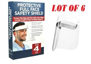 Lote de 6 mascarillas protectoras ópticas protectoras de seguridad facial completas paquete de 4 - Imagen 1 de 5