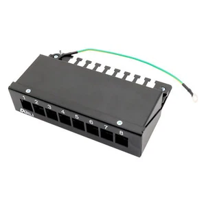 Patchpanel 8 Port Gehäuse Desktop Aufputz Kompatibel RJ45 USB HDMI Keystone - Afbeelding 1 van 7