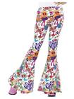 Smiffys Groovy Flared Trousers, Ladies, Multi-Coloured (Size L)