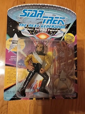 1992 Playmates Star Trek The Next Generation Lieutenant Worf Figure New Foto 1 de 3