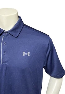 Under Armour Men’s Casual Polo Shirt Size Adult Large LGT Navy Blue Short Sleeve - Picture 1 of 13