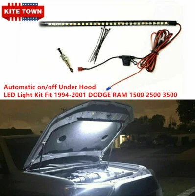 Automatic on/off Under Hood LED Light Kit Fit 1994-2001 DODGE RAM 1500 2500 3500 - Image 1 of 4