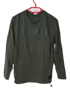 Nike Air Max Herren T-Shirt Gr. S Olivgrün Langarm Baumwolle getragen Motiv - Bild 1 von 2