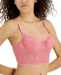 INC International Concepts lingerie bustier donna pizzo pietra preziosa rosa - Foto 1 di 1
