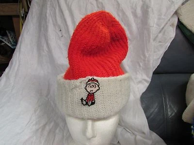 vintage stocking hat PEANUTS CHARLIE BROWN 1970 1980s ski retro tuque cap beanie - Image 1 of 3