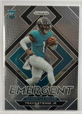 2021  Panini Prizm #E-14 Travis Etienne Jr. Emergent RC Jacksonville Jaguars - Image 1 of 2