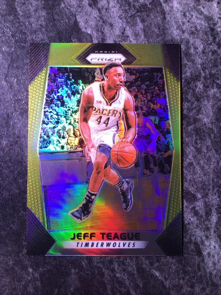 JEFF TEAGUE 2017-18 PANINI PRIZM #83 GOLD #/10 TIMBERWOLVES PACERS - Image 1 of 2