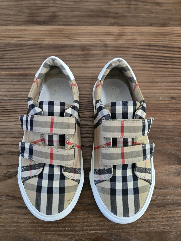 Burberry Mini Markham Tenis Unisex Niños Zapatos a Cuadros Talla EU 31 y US 13! Foto 1 de 4