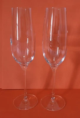 "Juego de 2 flautas de cristal de champán Tiffany & Co 9 5/8""" Foto 1 de 3