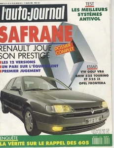 L'AUTO JOURNAL 1992 n°4 01/04 SAFRANE GOLF VR6 BMW 525 TOURING OPEL FRONTERA - Foto 1 di 1