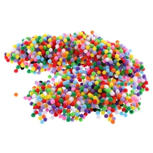 2000 piezas bolas artesanales pompones para artes y manualidades pompones difusos para niños - Imagen 1 de 12