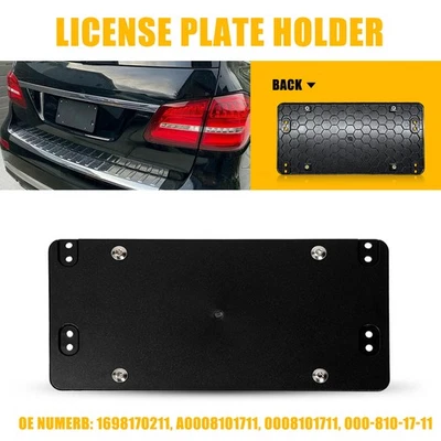 Rear License Plate Tag Holder Mounting Bracket for MERCEDES-BENZ with Screws SMD - Image 1 of 4