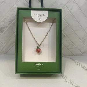 Kate Spade New York X Target Strawberry Novelty Charm Necklace Brand New In Hand - Picture 1 of 3